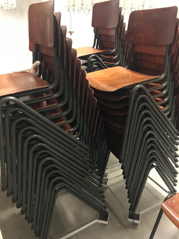 Vintage industrial Dutch school chairs  #2508 september container