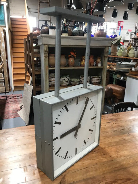 Vintage Czech Pragotron Double Sided Slave Train Station Clock #3130 (1)