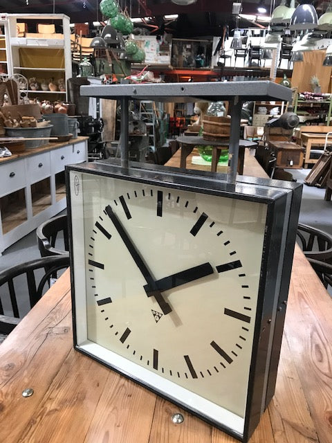 Vintage Czech Pragotron Double Sided Slave Train Station Clock #3130 (4)
