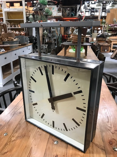 Vintage czech Pragotron Double Sided Slave Train Station Clock #3130 (5)