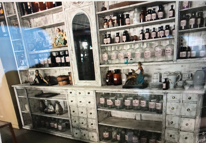Vintage Dutch pharmacy cabinet  12 meters in total #0000