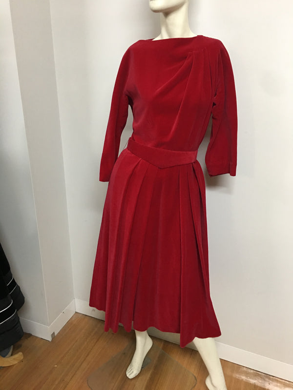 Vintage Velvet Dress #C093 FREE POSTAGE AUS WIDE