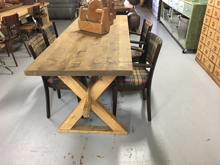 Vintage industrial European kitchen dining table #1871