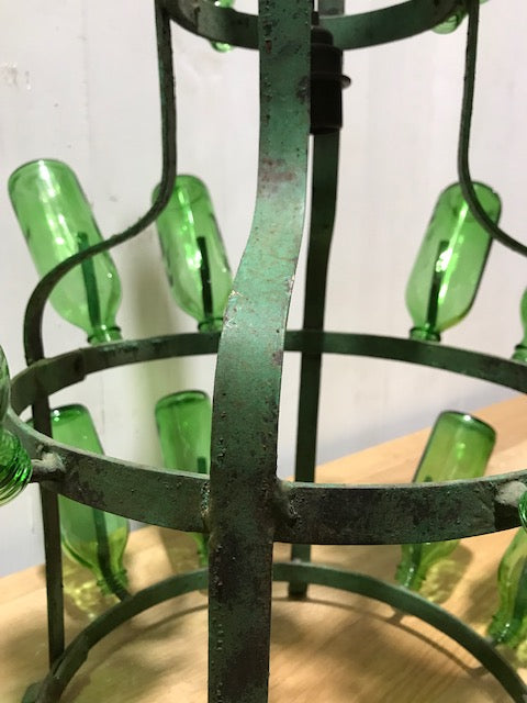 Vintage Bottle Drying Rack Light  #4124