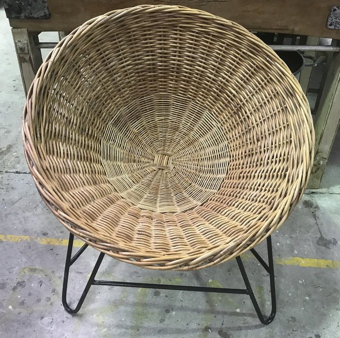 Vintage industrial Mid Century Danish Basket chair #1901