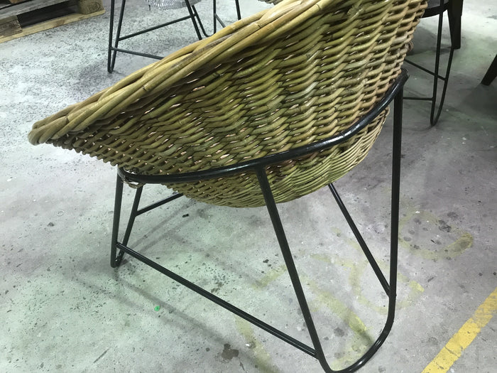 Vintage industrial Mid Century Danish Basket chair #1901