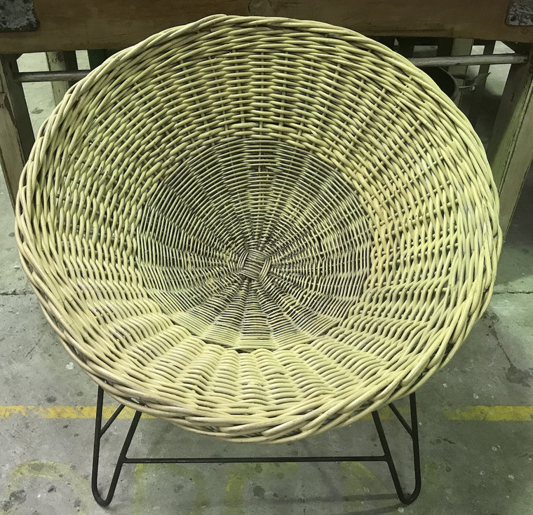 Vintage industrial Mid Century Danish Basket chair #1902