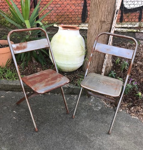 Vintage Foldable Metal Chair  # 4139