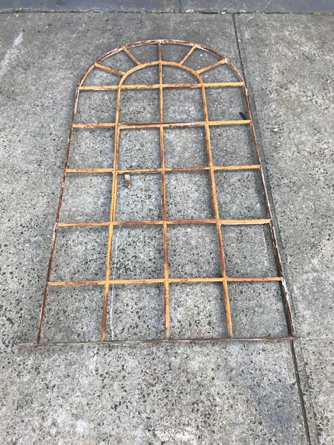 Industrial European Cast - Iron Window Frame #4138