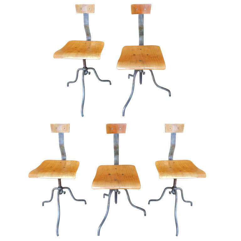 Vintage industrial Atelier machinist desk chair #2358