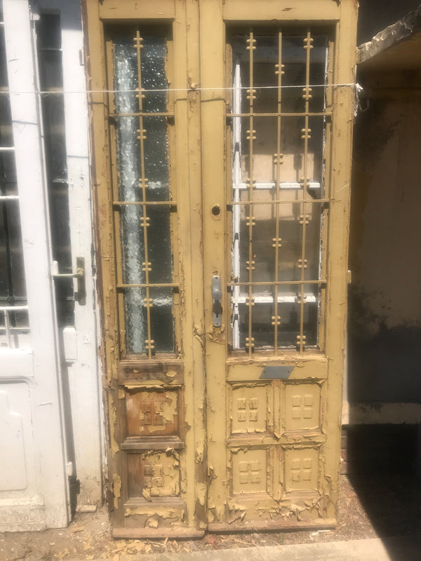 Vintage French Wooden Double Doors #2659 Byron