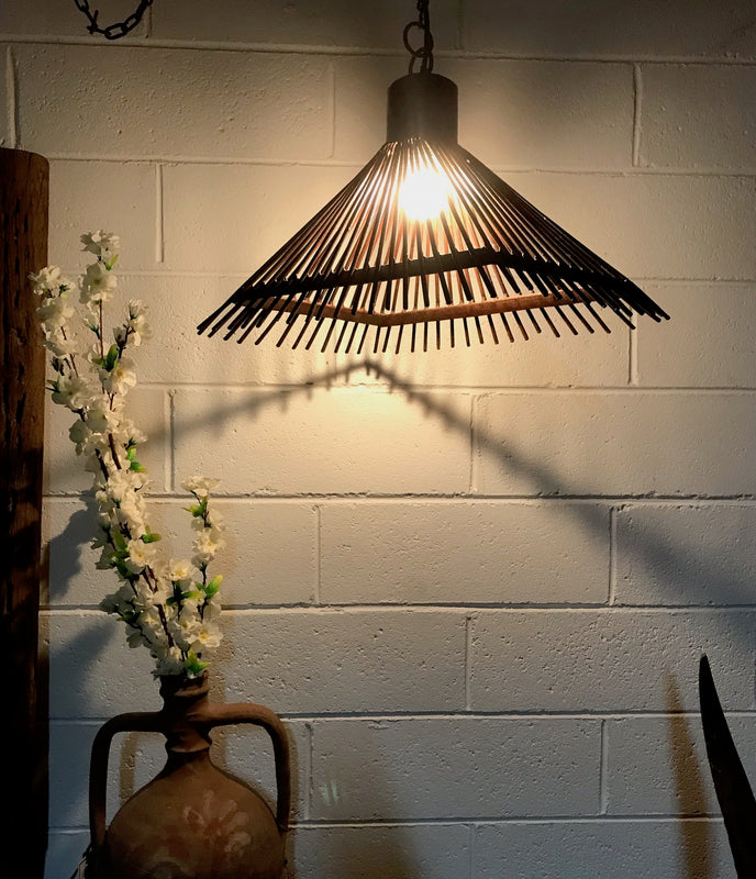 Vintage Metal "Cage" Light  #4150 Byron