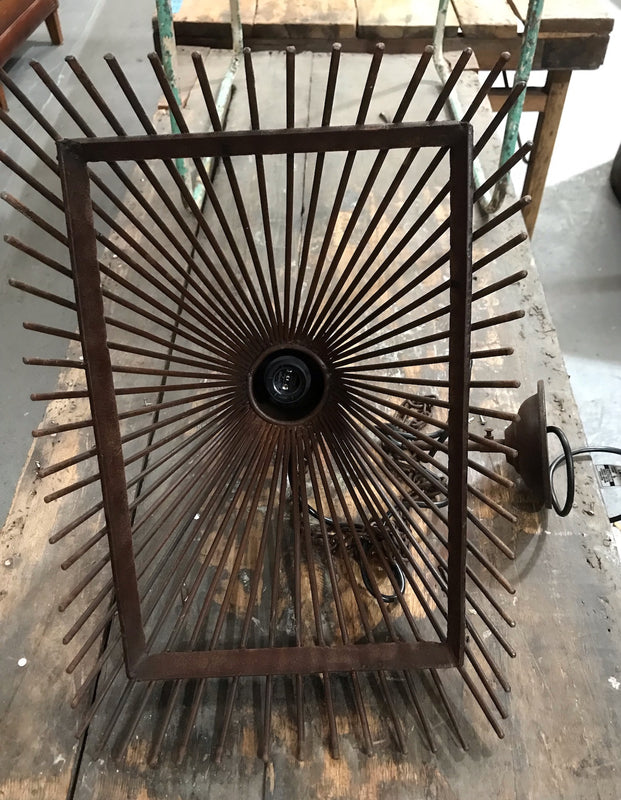 Vintage Metal "Cage" Light  #4150 Byron