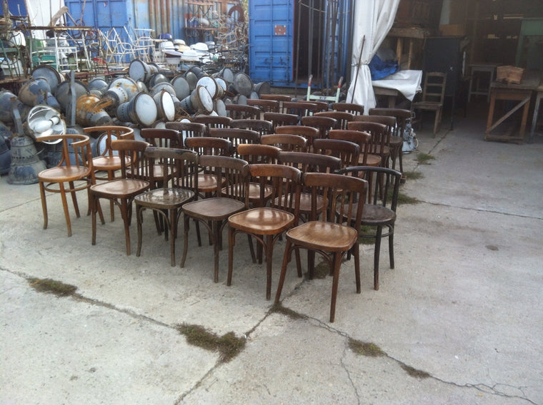 Vintage industrial original THONET chairs #1907 May container