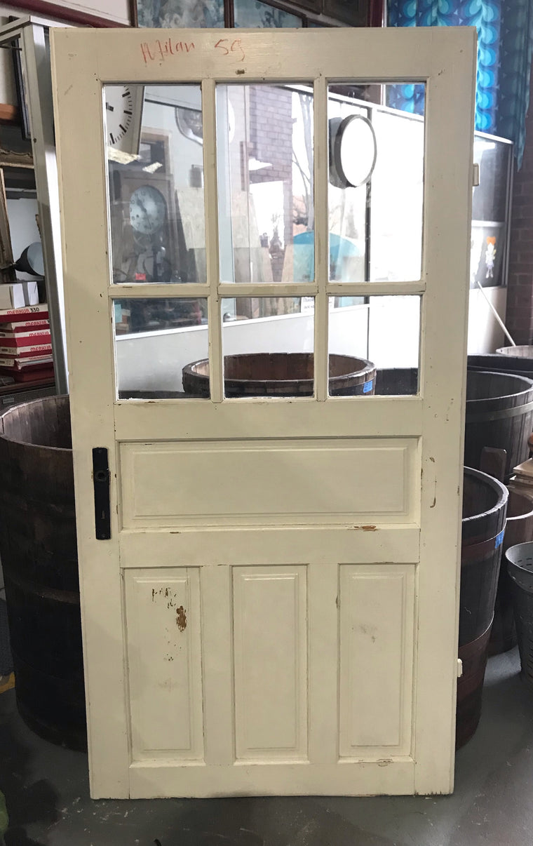 Vintage European Wooden  Door  #4154