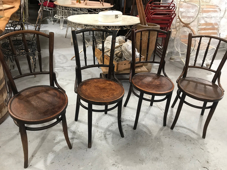 Vintage Czech 1940s Thonet chair SELLING AS A SET x 4 #1518