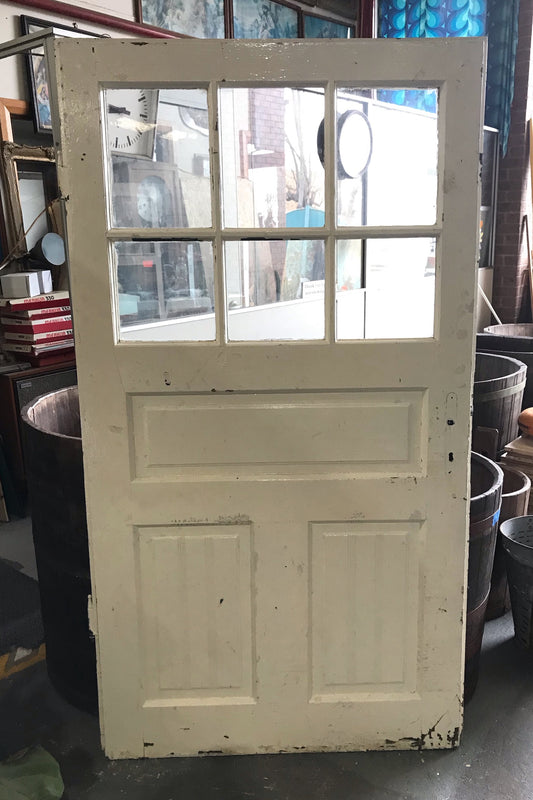 Vintage European Wooden  Door  #4171