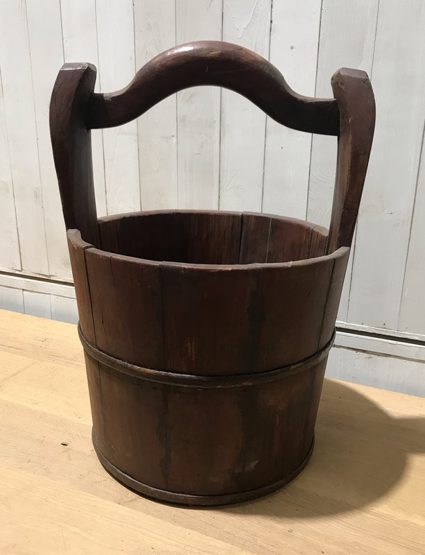 Vintage Dutc Wooden Water-Well Bucket #4181
