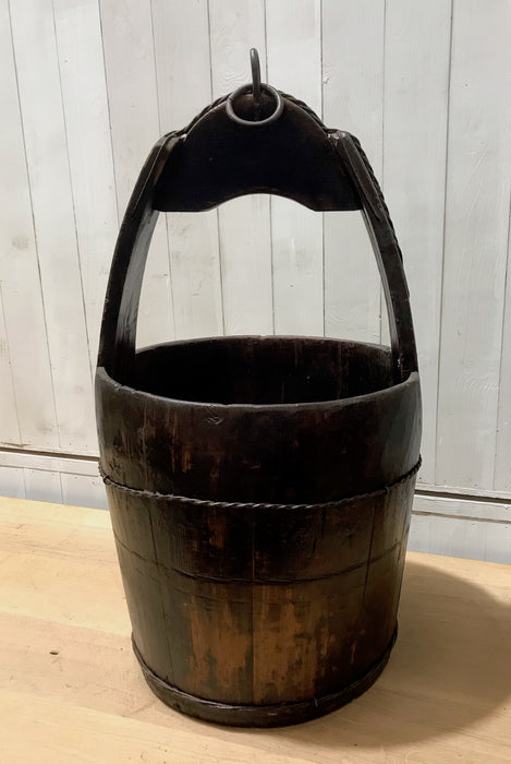 Vintage Wooden Water-Well Bucket #4183