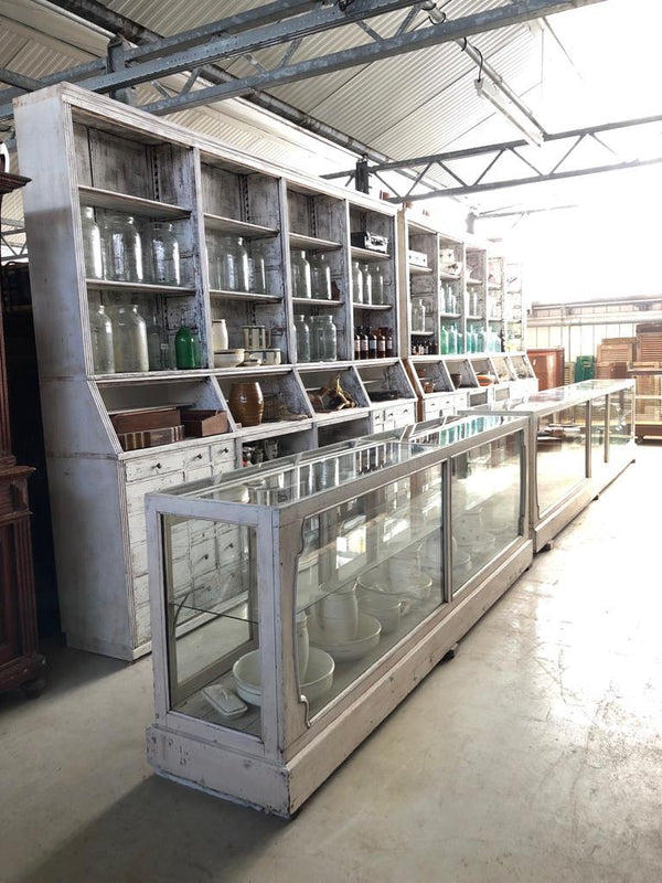 Vintage Dutch pharmacy cabinet  12 meters in total #0000