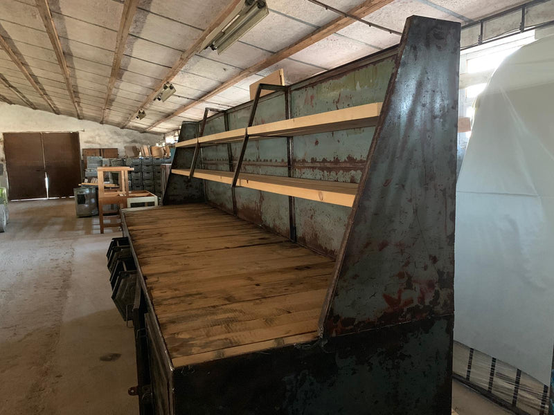 Vintage Industrial Ukraine Workbench / Shop Display  #2737