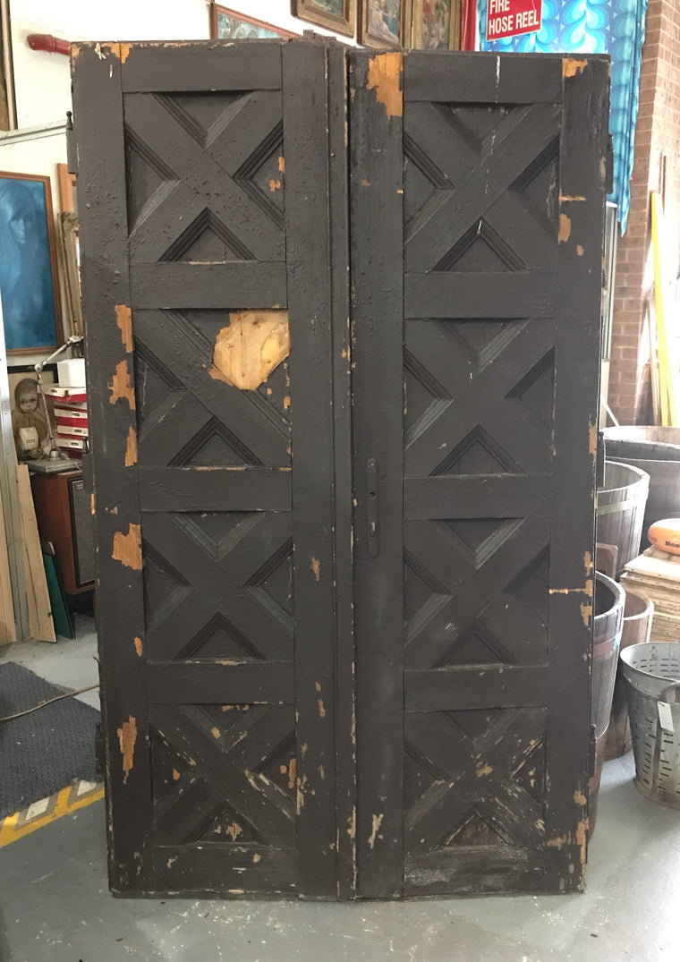 Vintage European Wooden Double  Doors  #4210