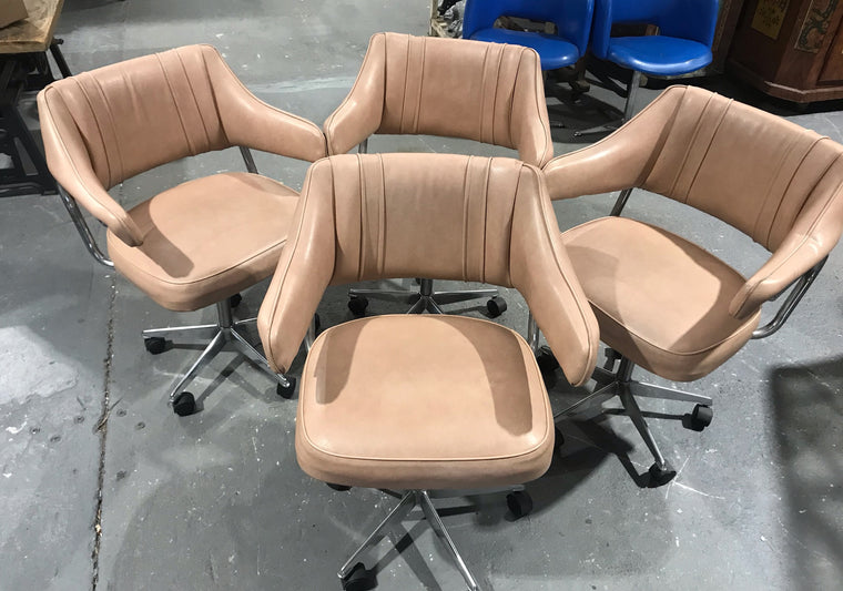 Retro Chrome Frame  Swivel  Chairs #4217