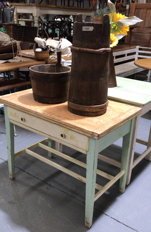 Vintage European Kitchen Farmhouse Table Foldout #B3177 Byron