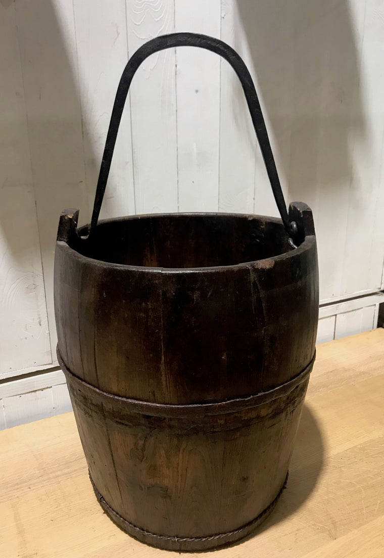 Vintage Wooden Water-Well Bucket #4220