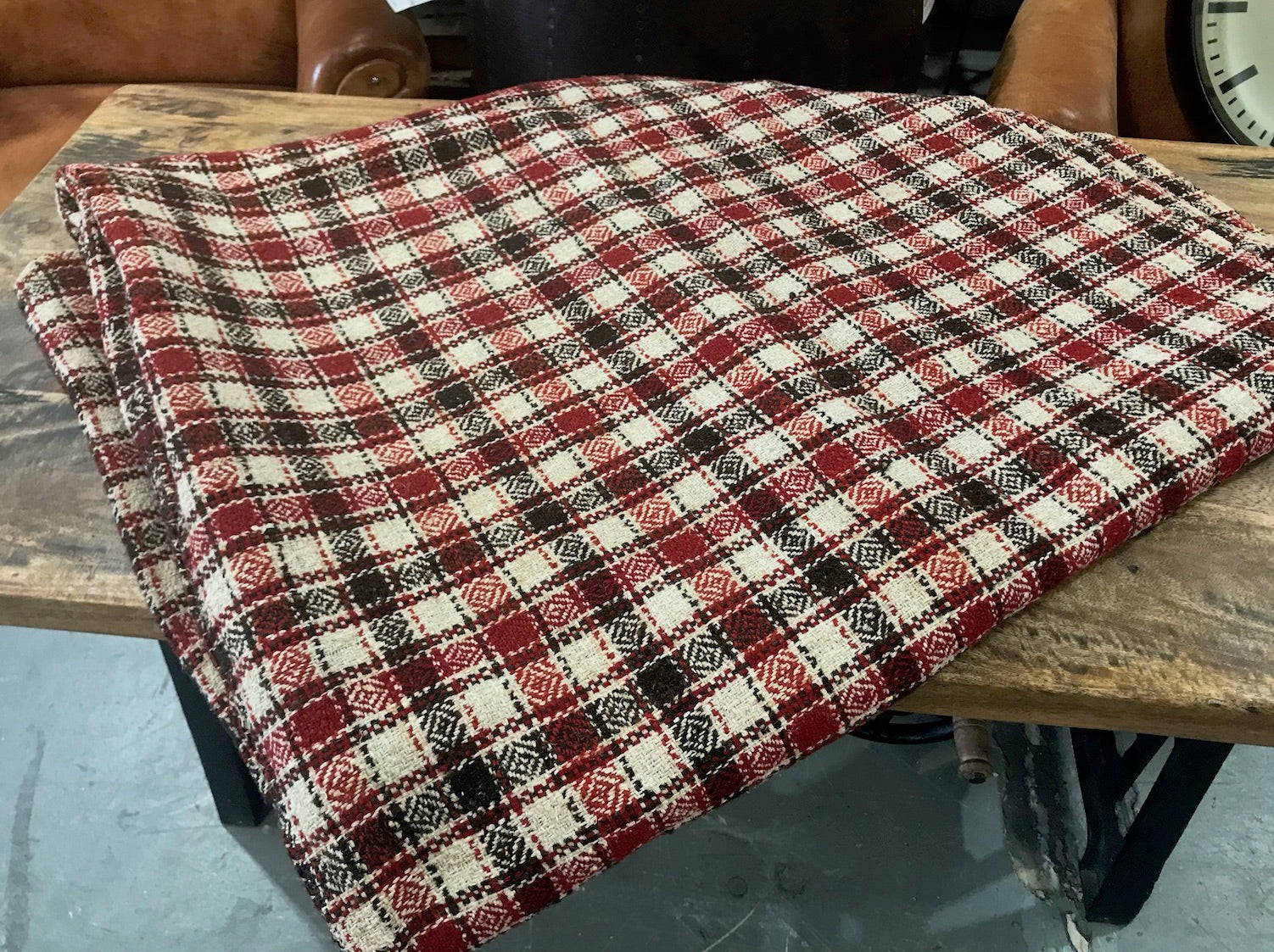 1940s  Ukraine Wool/Linen Throw Blanket   #4221