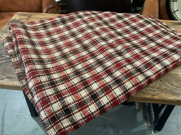 1940s  Ukraine Wool/Linen Throw Blanket   #4221