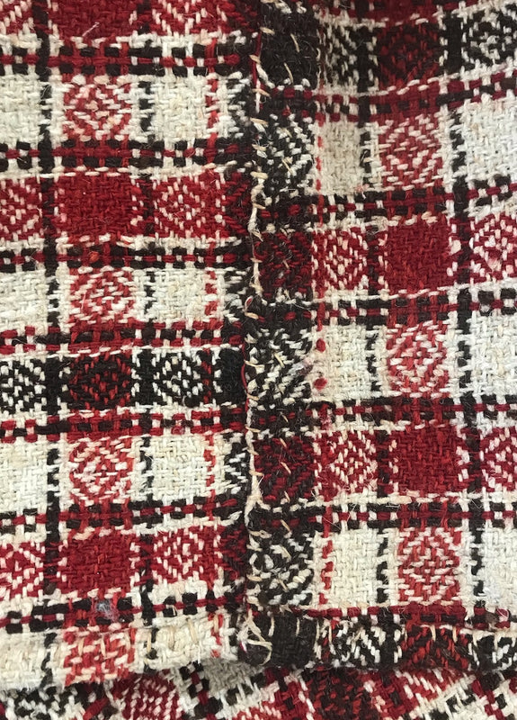 1940s  Ukraine Wool/Linen Throw Blanket   #4221