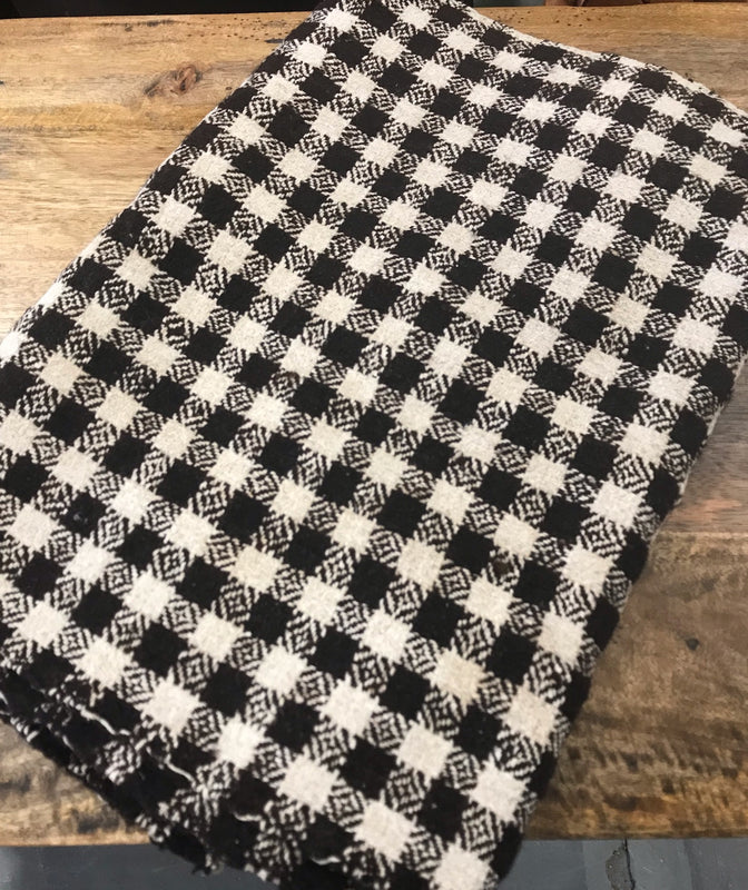 Part of 1940s  Ukraine Wool/Linen Throw Blanket   #4223