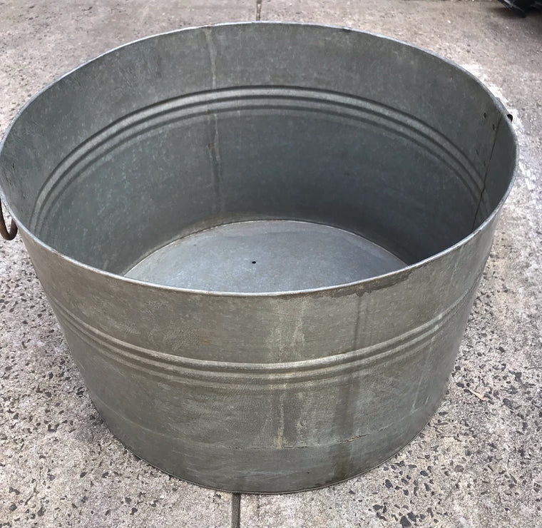 Large Vintage  European Metal Tub # 4232