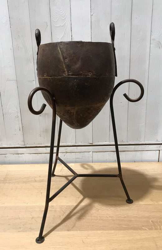 Vintage Metal Plant Planter  #4237