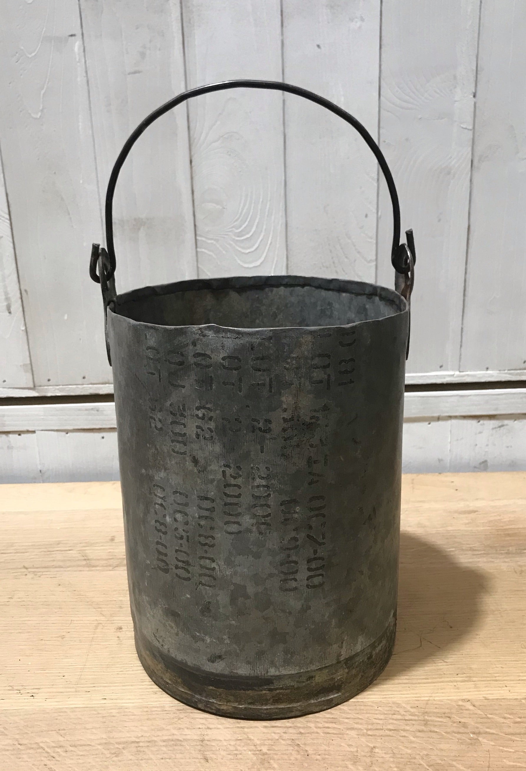 Vintage  Galvanised Bucket Planter #4247