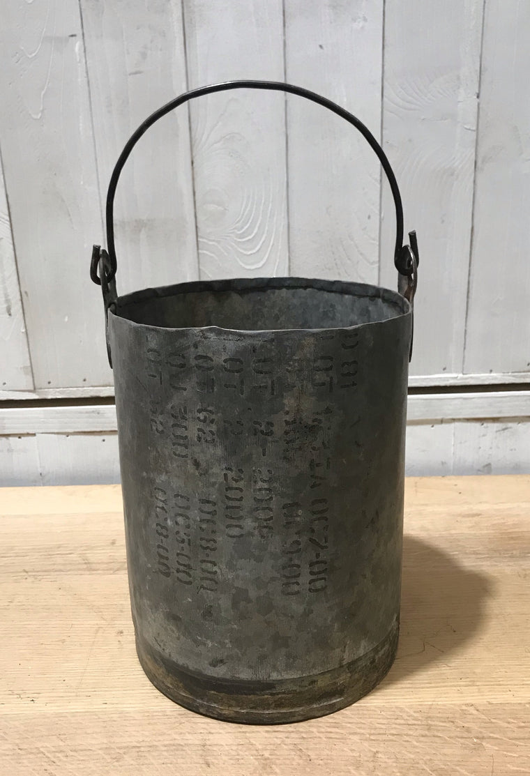 Vintage  Galvanised Bucket Planter #4247