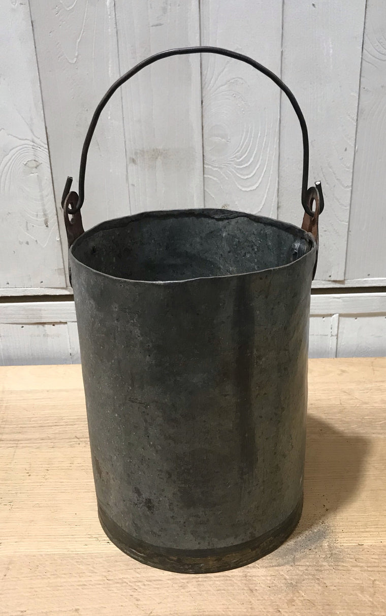 Vintage  Galvanised Bucket Planter #4249