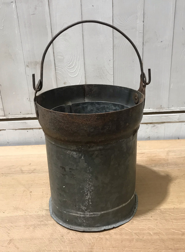 Vintage  Galvanised Bucket Planter #4250