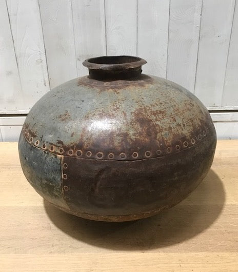 Vintage  Galvanised Water Vessle #4253