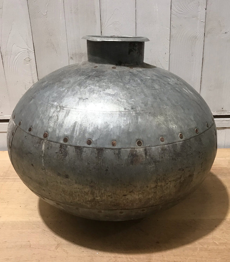 Vintage  Galvanised Water Vessle #4254