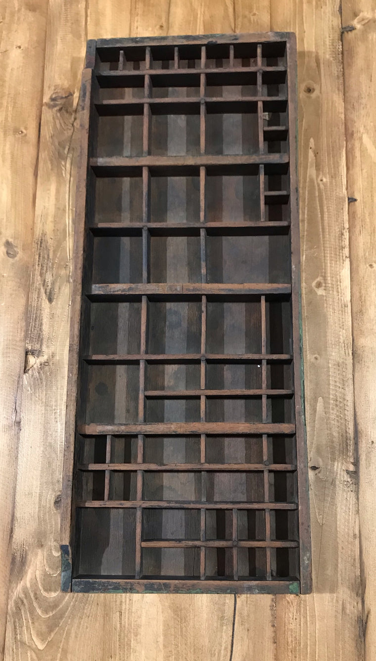 Vintage Wooden Printers Tray #4256