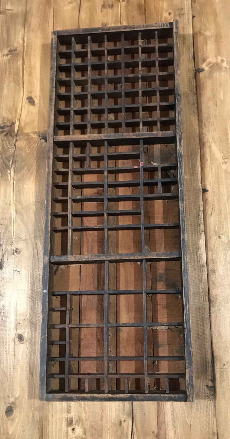 Vintage Wooden Printers Tray #4257