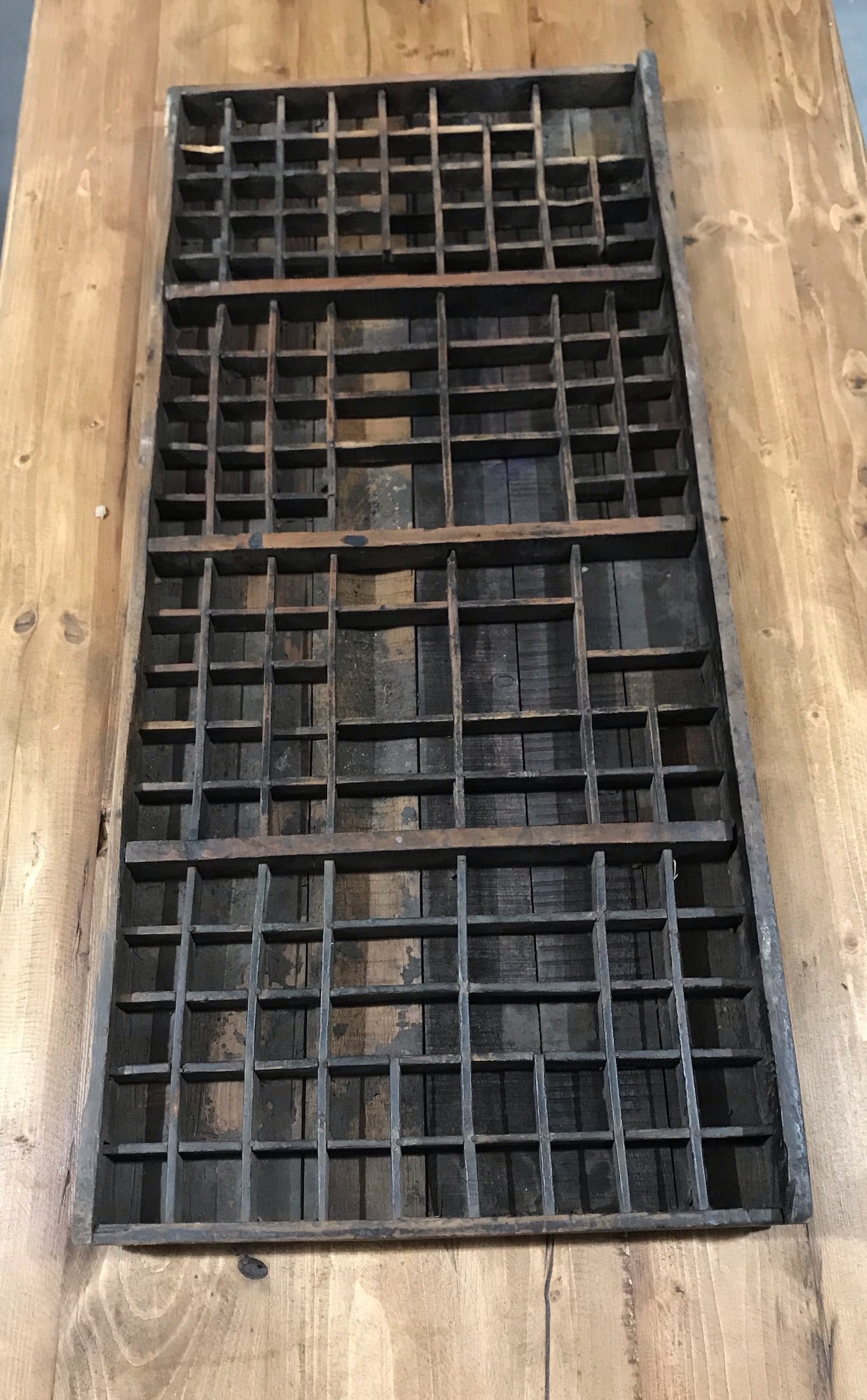 Vintage Wooden Printers Tray #4261