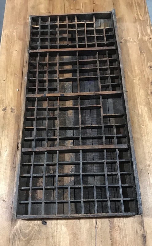 Vintage Wooden Printers Tray #4261