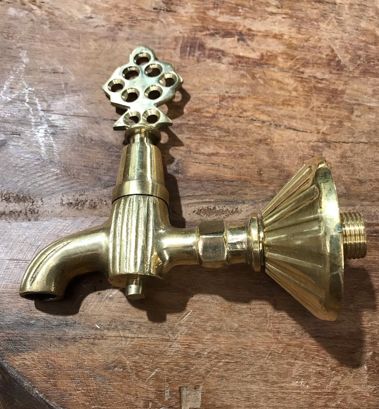Vintage Turkish Anatolian Brass Faucet Tap  #4302