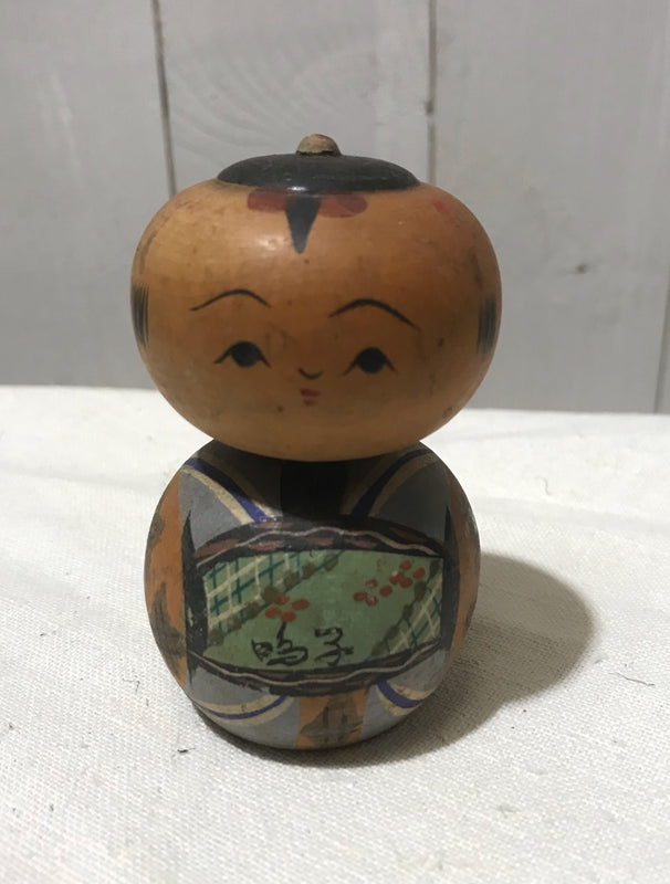 Vintage Wooden Japanese Kokeshi Doll  #4284