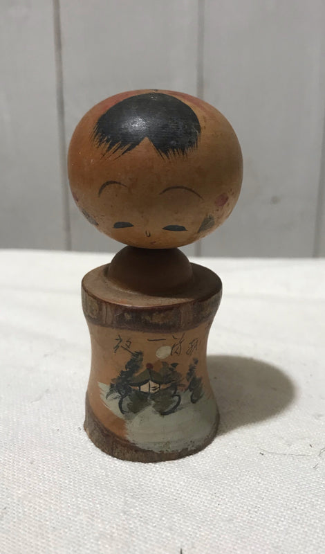 Vintage Wooden Japanese Kokeshi Doll  #4285