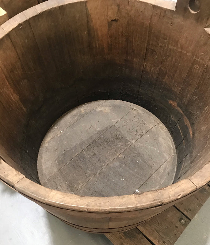 Vintage industrial French oak  wine barrel #3215/3