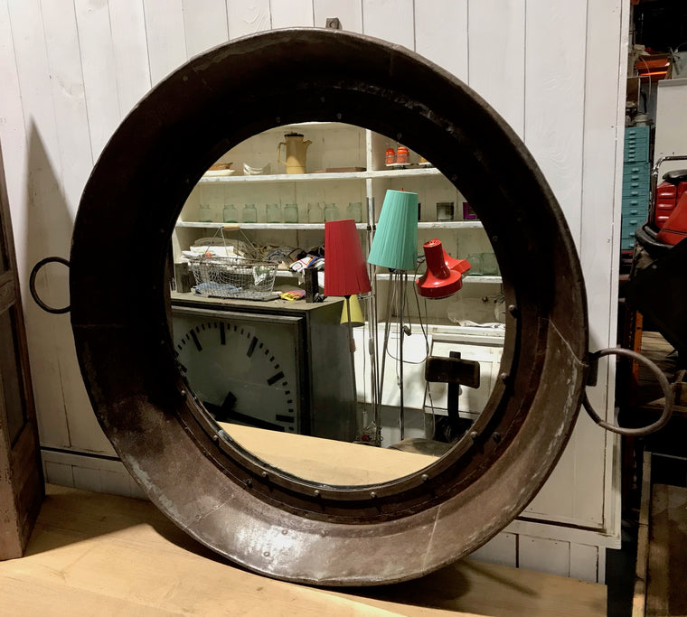 VintageLarge  Metal Tray  Mirror #4297